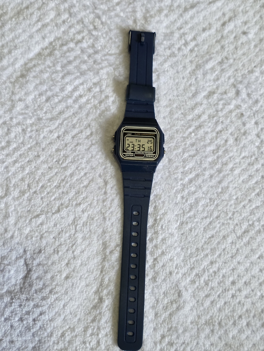 Casio Digital Watch Black with Gold Accents